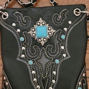 Western Concho Crossbody Purse